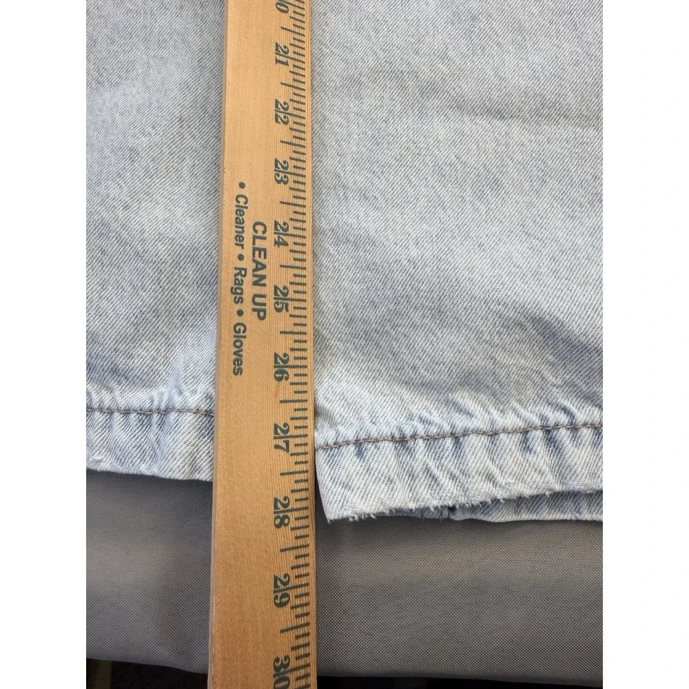 Aeropostale Women's S (2S) Lt.  Wash Blue Denim Baggy Cargo Jeans Wide‎ Leg 90s